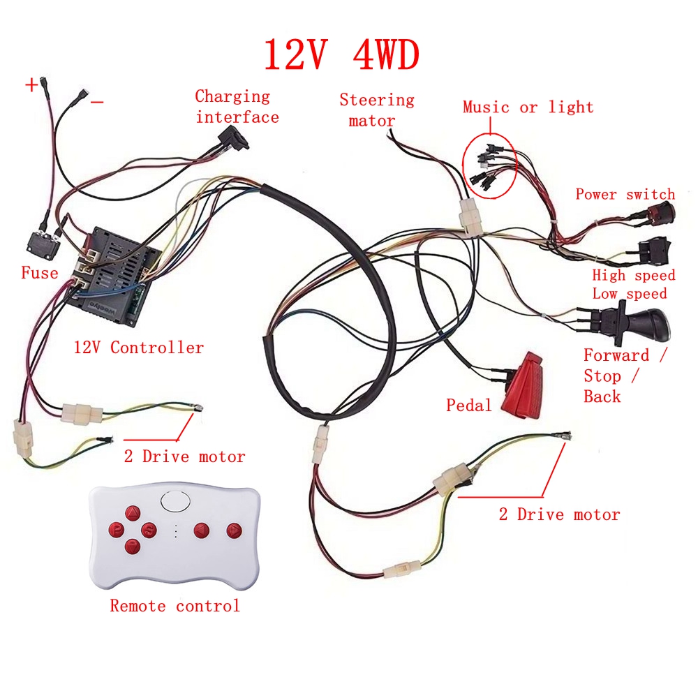 Diy Electric Car - Child electric car DIY modified wire