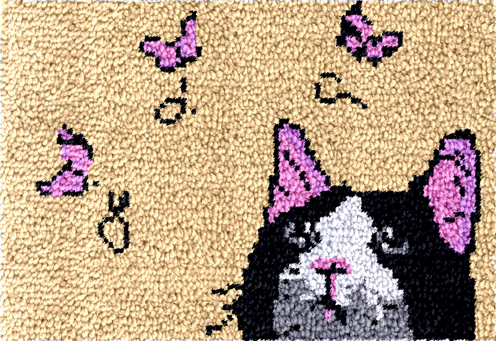 Diy Electronics Kits For Adults - Cat Butterfly latch hook kits Carpet