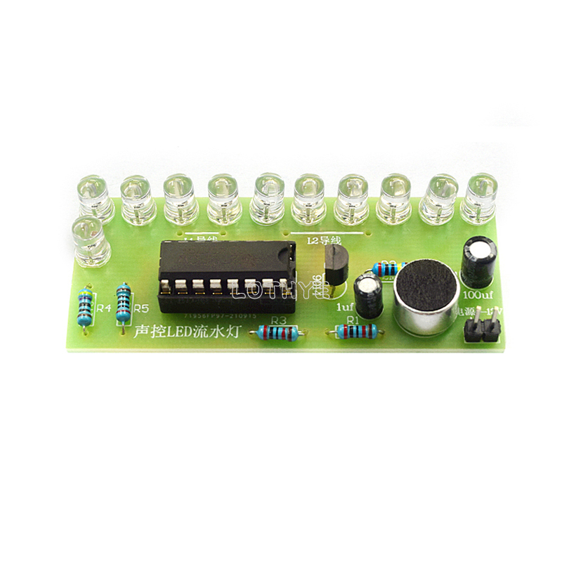 Diy Home Electronics Projects - CD4017 Voice Control LED Water Light