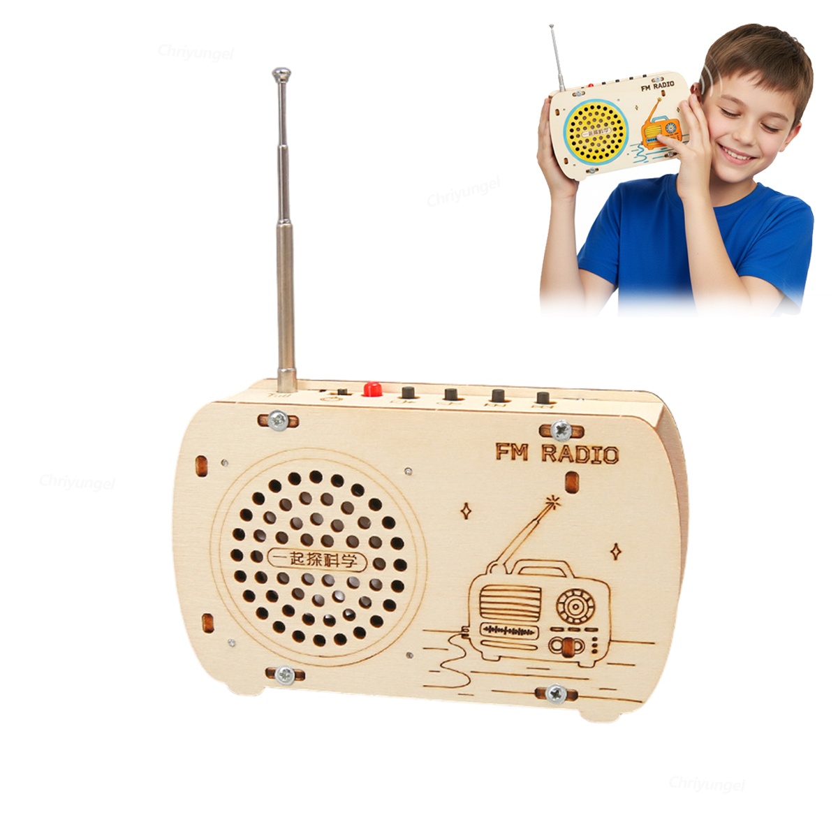 Diy Electronics Kids - DIY Wooden Radio Kit Retro FM