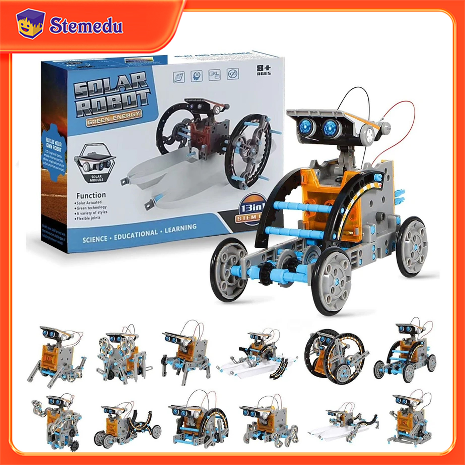 Diy Electronics Kids - 13 in 1 Solar Powered Robot