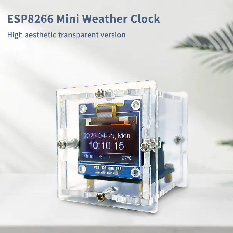 ESP8266 Mini Weather Clock Kit - Diy Electronics News のレビューと価格