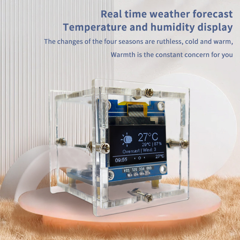 ESP8266 Mini Weather Clock Kit - Diy Electronics News のレビューと価格