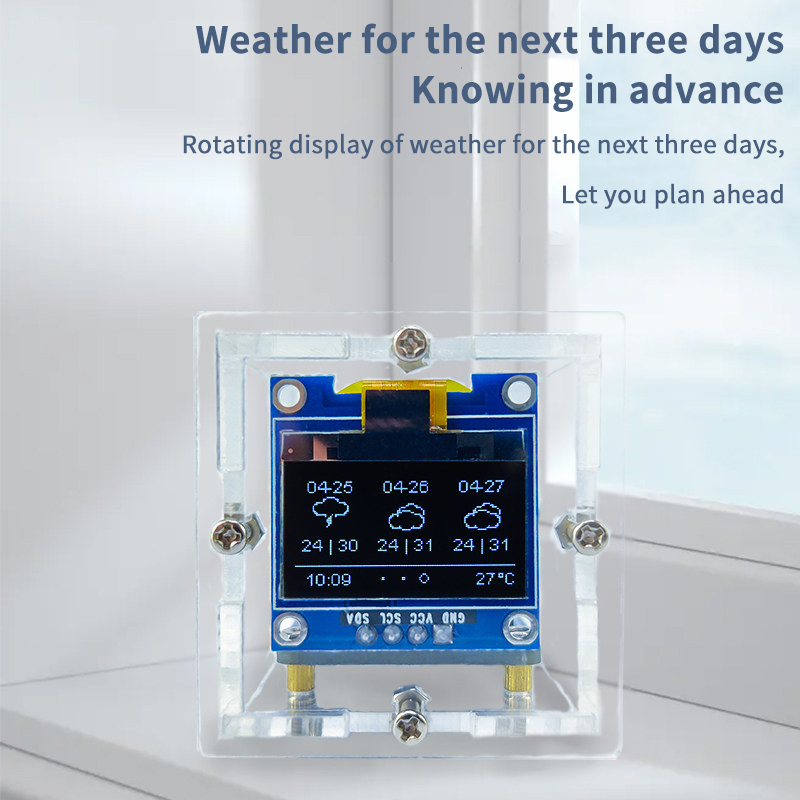 ESP8266 Mini Weather Clock Kit - Diy Electronics News のレビューと価格