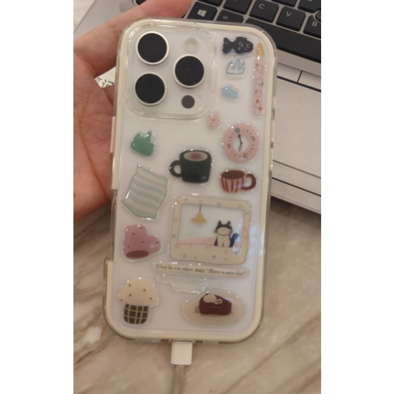Cute Black Cat Clock Sticker S - Diy Electronics のレビューと価格