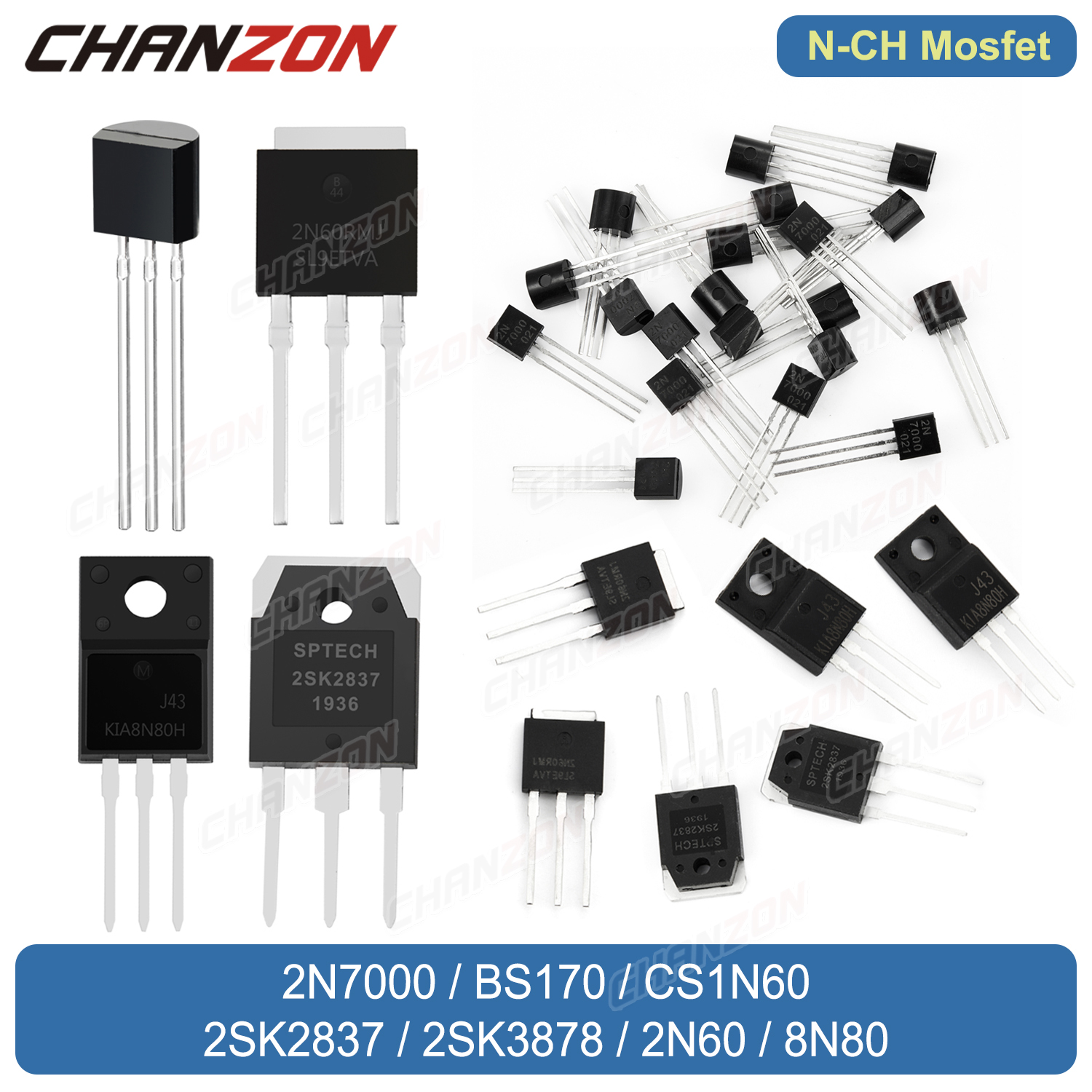 Original 2N7000 BS170 2SK2837  - Mosfet Transistor Set のレビューと価格