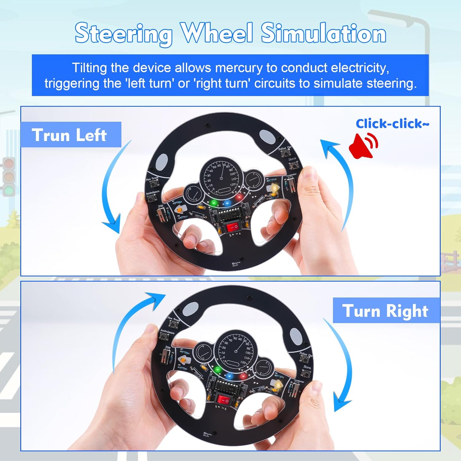 Car Steering Wheel DIY Solderi - Diy Electronics Kits For Adults のレビューと価格