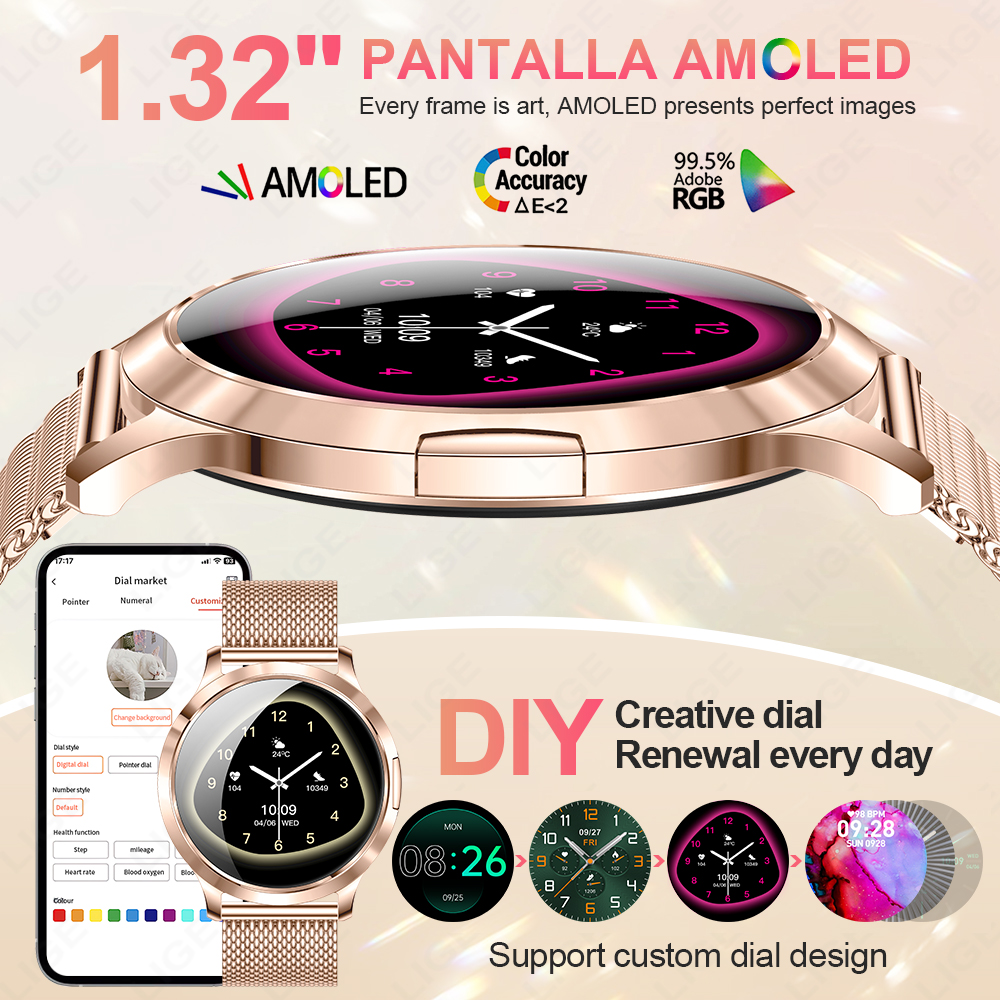 LIGE 2026 New Smart Watch Wome - Diy Electronics Watch のレビューと価格