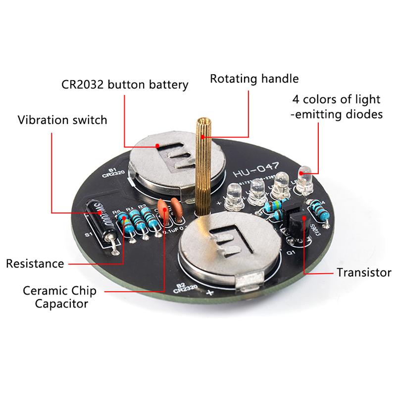 LED Spinning Top Electronics D - Diy Electronics Kits For Beginners のレビューと価格