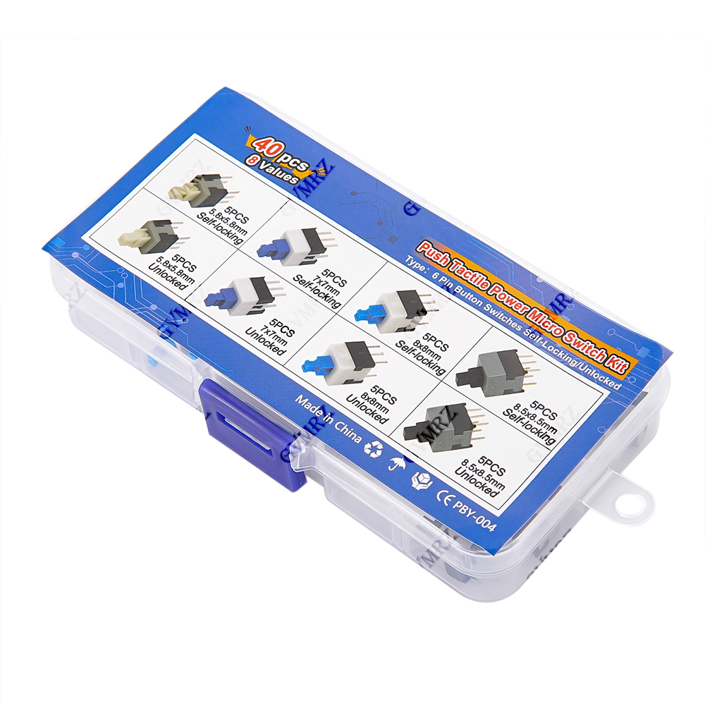 40PCS 8Values Push Tactile Mic - Diy Home Electronics Projects のレビューと価格