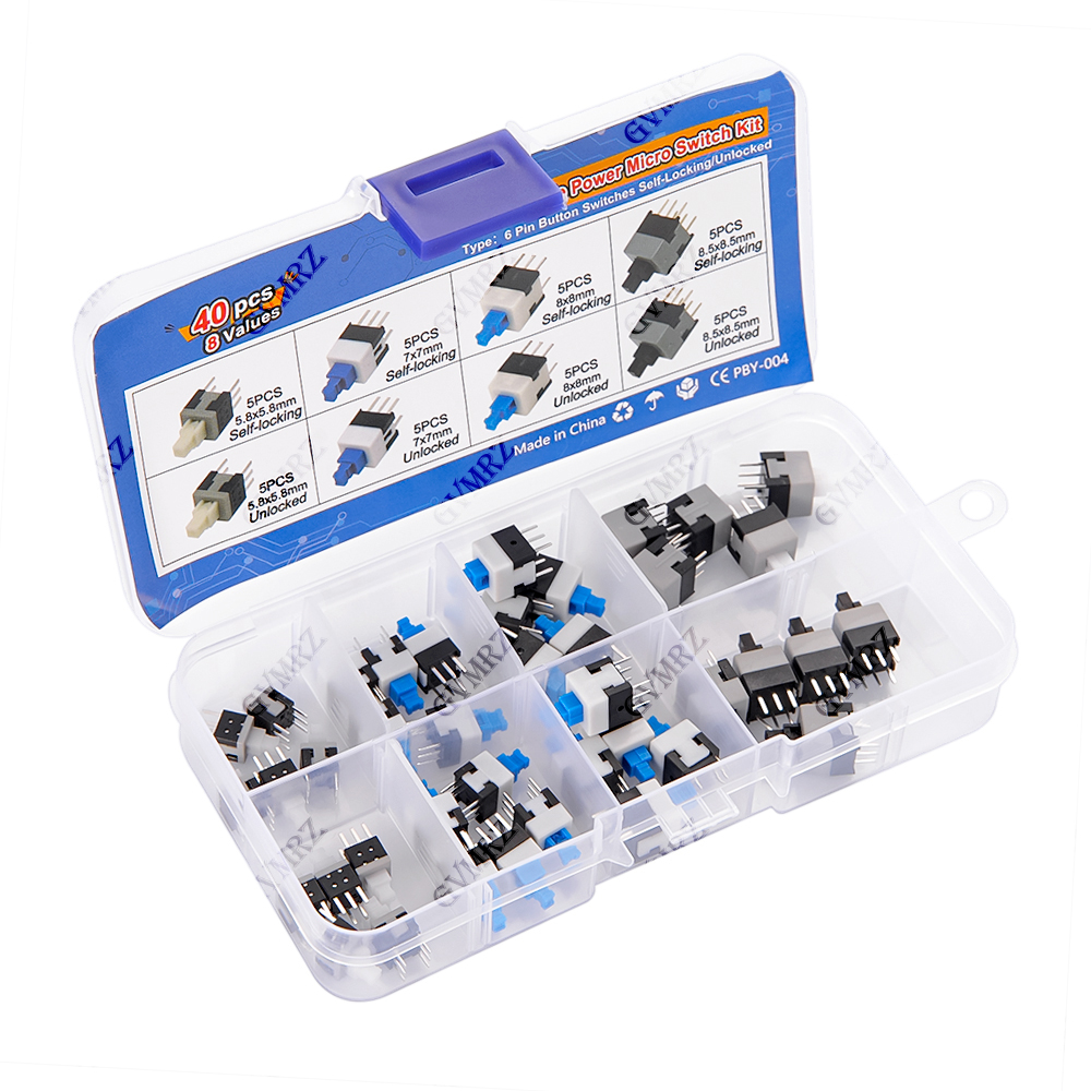 40PCS 8Values Push Tactile Mic - Diy Home Electronics Projects のレビューと価格