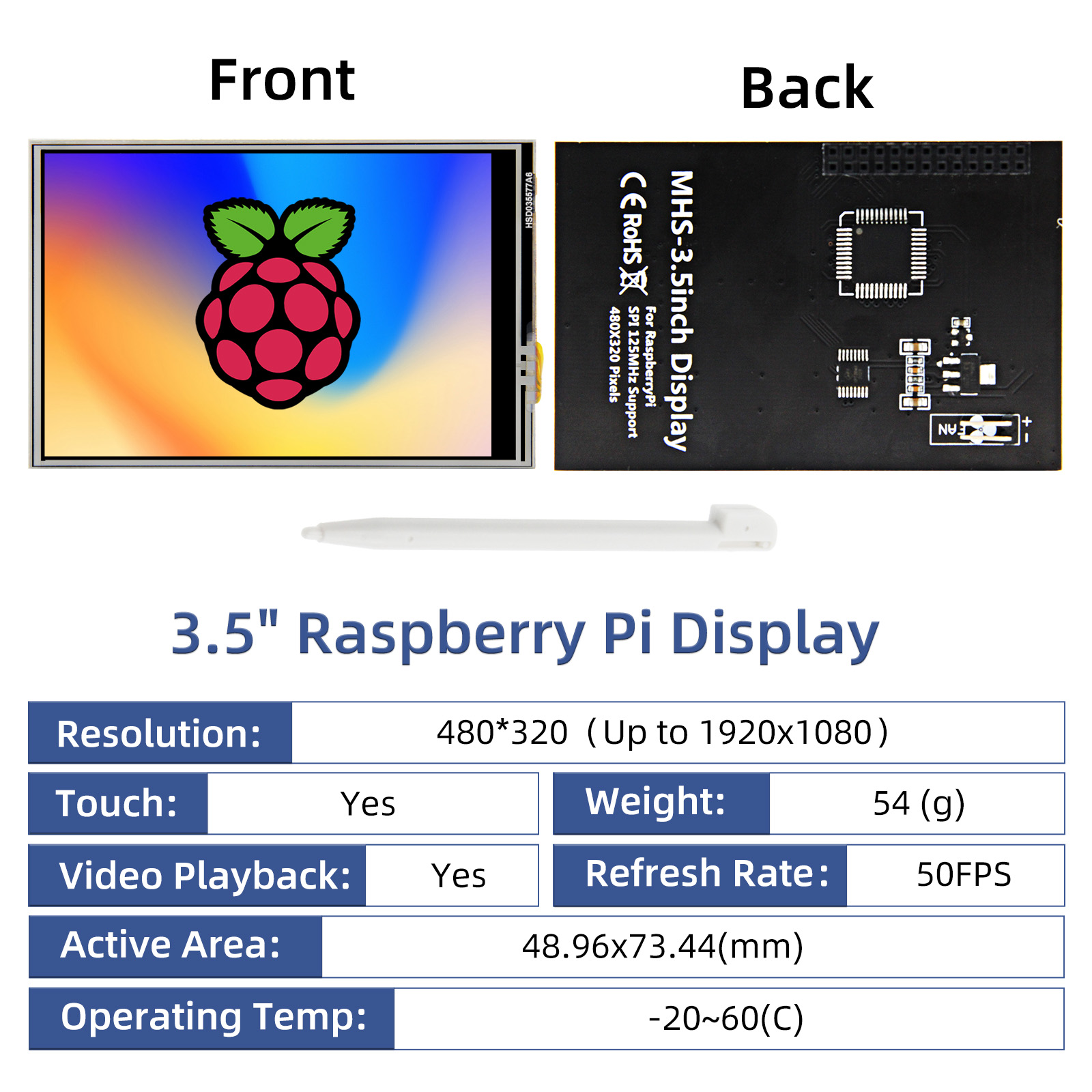 iPistBit 3.5 Inch Display for  - Raspberry Pi Zero のレビューと価格