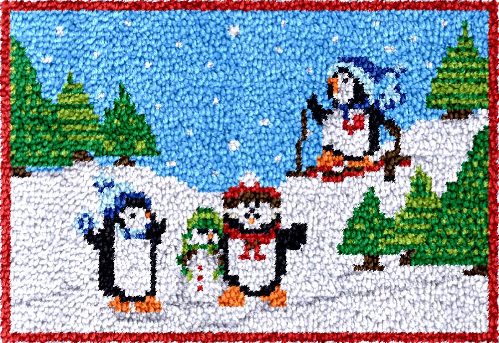 penguins Latch Hook Rug Kits w - Diy Electronics Kits For Adults のレビューと価格