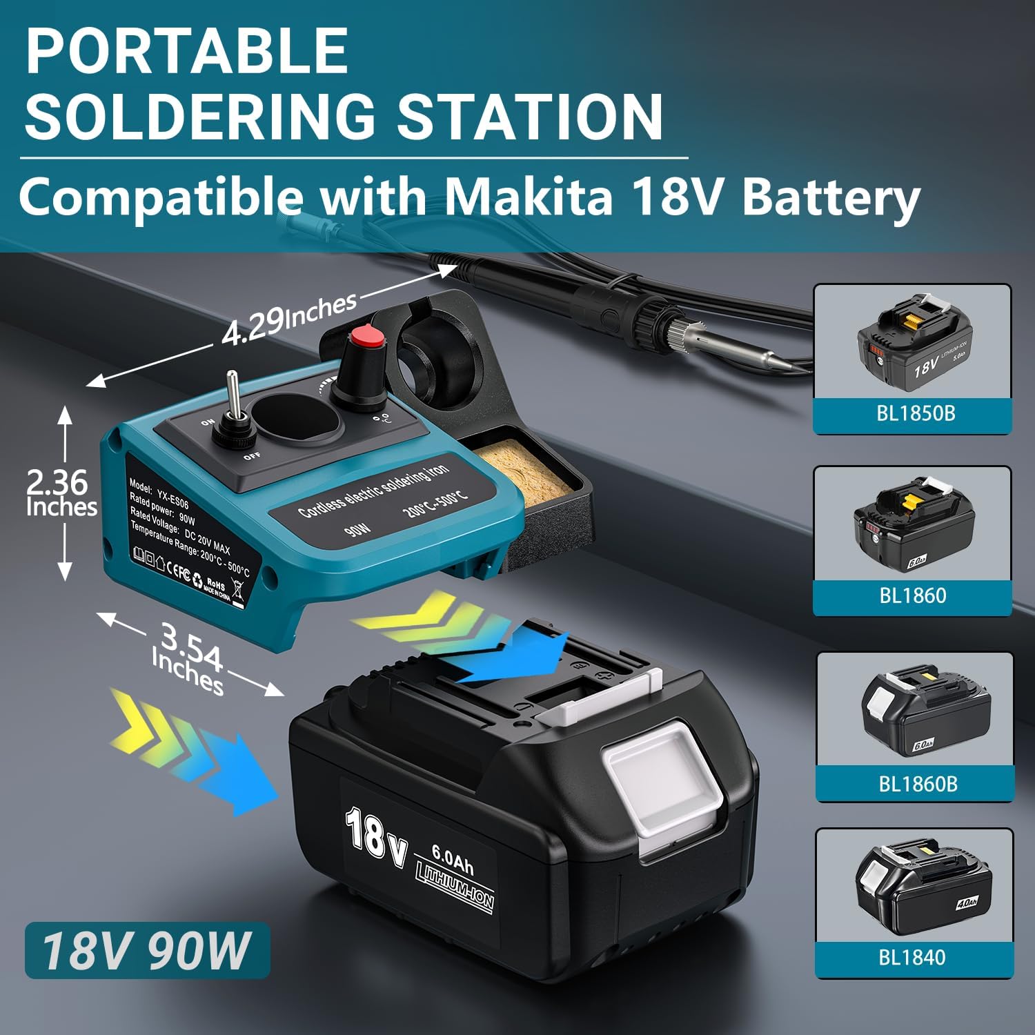 90W LED Digital Cordless Solde - Diy Electronics Power Supply のレビューと価格