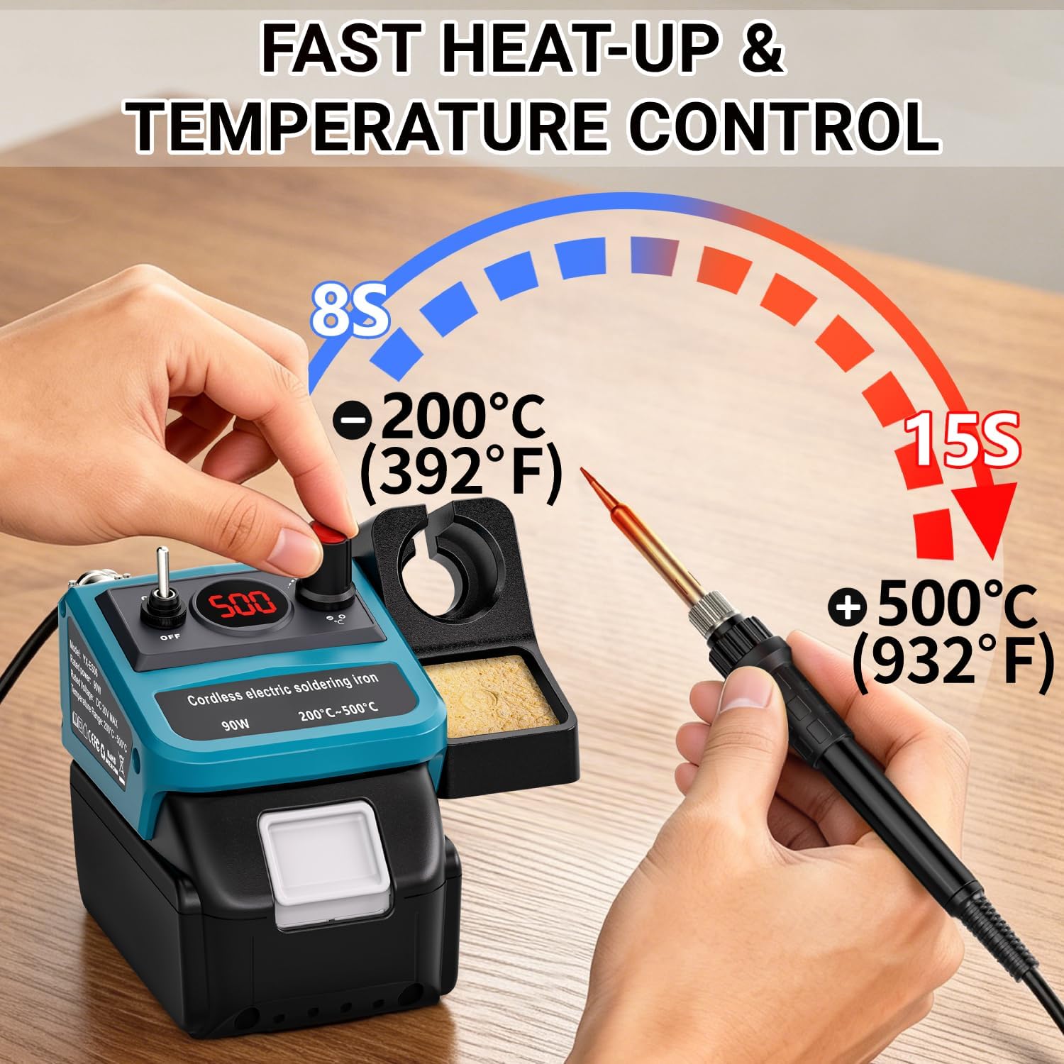 90W LED Digital Cordless Solde - Diy Electronics Power Supply のレビューと価格