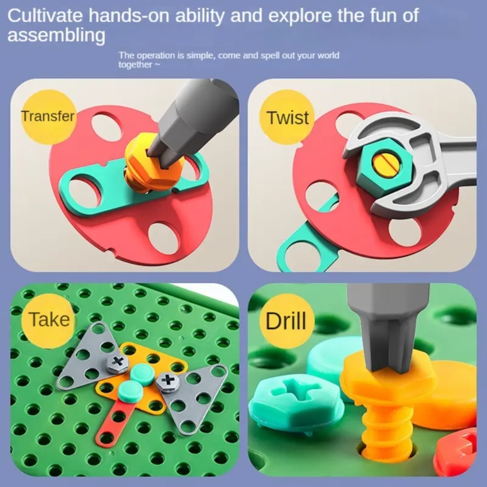 450Pcs Kids STEM Drill Set Cre - Diy Electronics Kids のレビューと価格